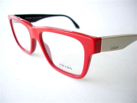 prada red glasses frames|authentic Prada eyeglass frames.